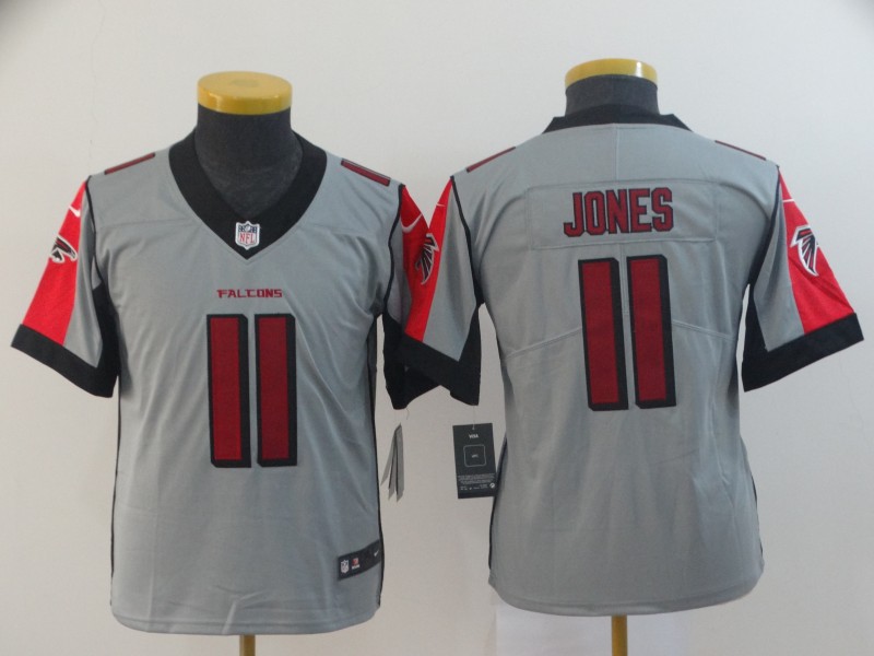 Youth Atlanta Falcons #11 Jones grey Nike Vapor Untouchable Limited NFL Jersey